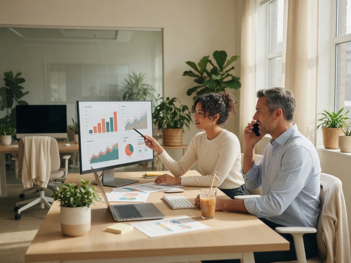 A marketing analytics dashboard with campaign performance and connected apps.